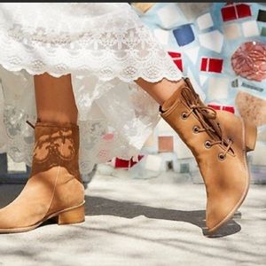 Free People Matisse Proper Voyage Western Leather Boot in Tan NWOB